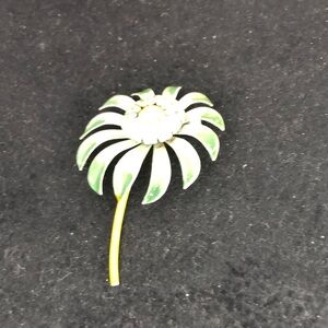 Green Flower Brooch